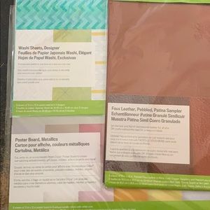 Cricut Bundle metallic poster board washi leather